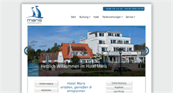 Desktop Screenshot of hotelmaris.de